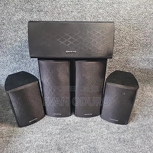 Onkyo Home Surround Sound Theater Speaker 5 Piece Complete · Photo 1