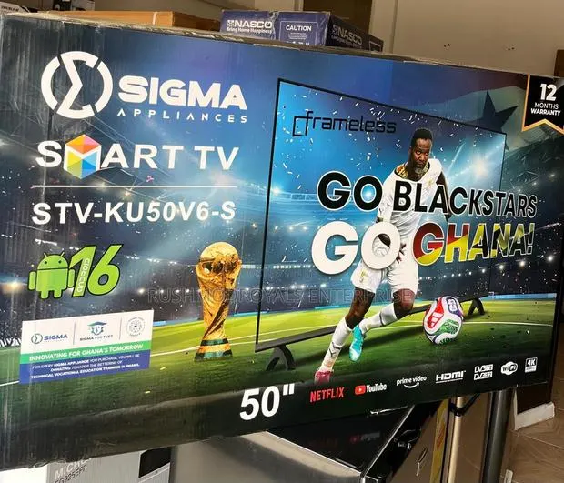 Sigma UHD Smart Android Digital Frameless TV STV-Ku50v6-S · Photo 1