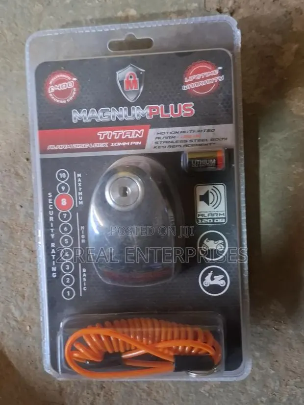 MagnumPlus Titan Motion-Actuated Alarm Disc Lock With 10mm Locking Pin · Photo 1