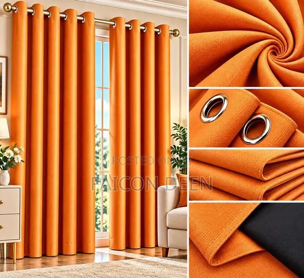 Exclusive Heavy & Thick Luxury Sunblock Blackout 2 PCS Curtains · Photo 1