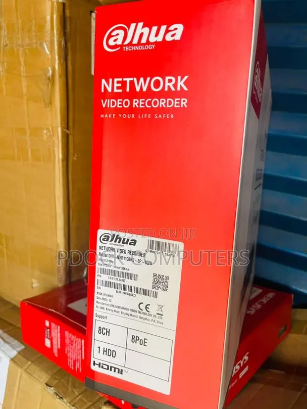 Dahua 8ch Poe NVR Network Video Recorder Dhi - Nvr1108hs- 8p - S3/H · Photo 1