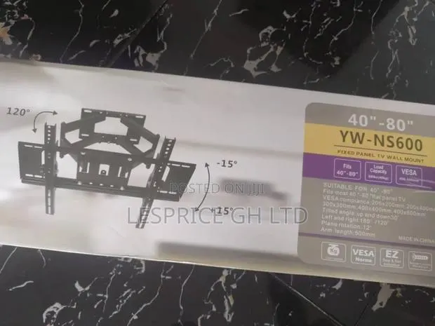 Wall Bracket: 40-80 Inc: Holds Tv Safely · Photo 1