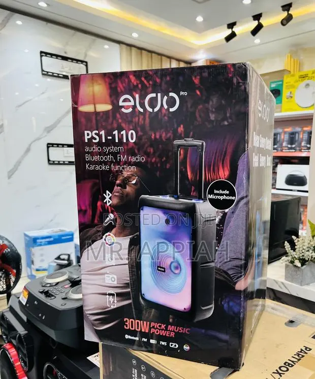 Sealed in Box Eldo Ps1-110 Single 12" Portable Bluetooth Speaker. · Photo 1