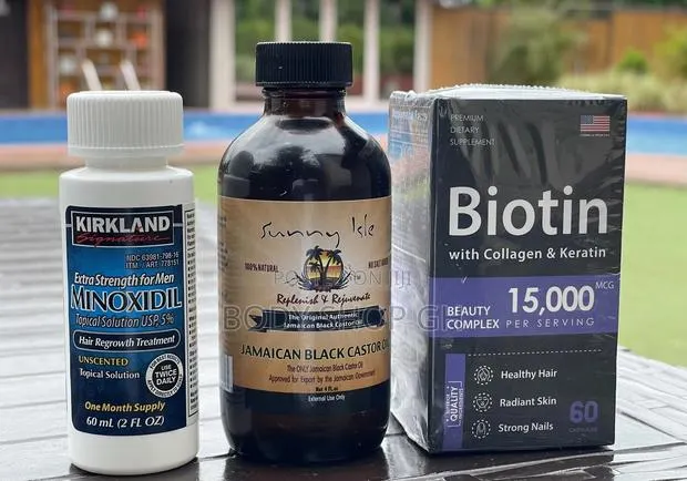 Beard Booster Combo- Minoxidil +Biotin +Collagen +Castor Oil · Photo 1