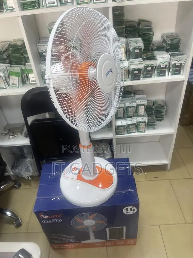Fsudz 16" Rechargeable AC/DC Fan + Solar Panel (FZ-001) · Photo 4