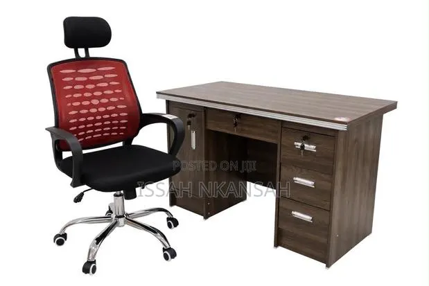 Wenge Desk + Mesh Office Chair