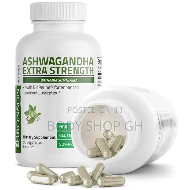 Bronson Ashwagandha Extra Strength Stress Mood Support With Bioperin · Photo 1