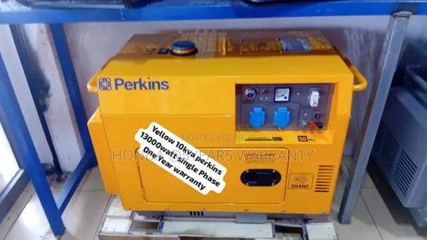 Single Phase Yellow 10kva Perkins 13000watt Diesel Generator · Photo 1