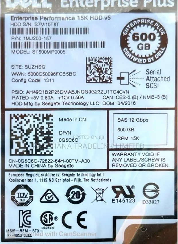 Dell 600 Gb Sas RPM · Photo 1