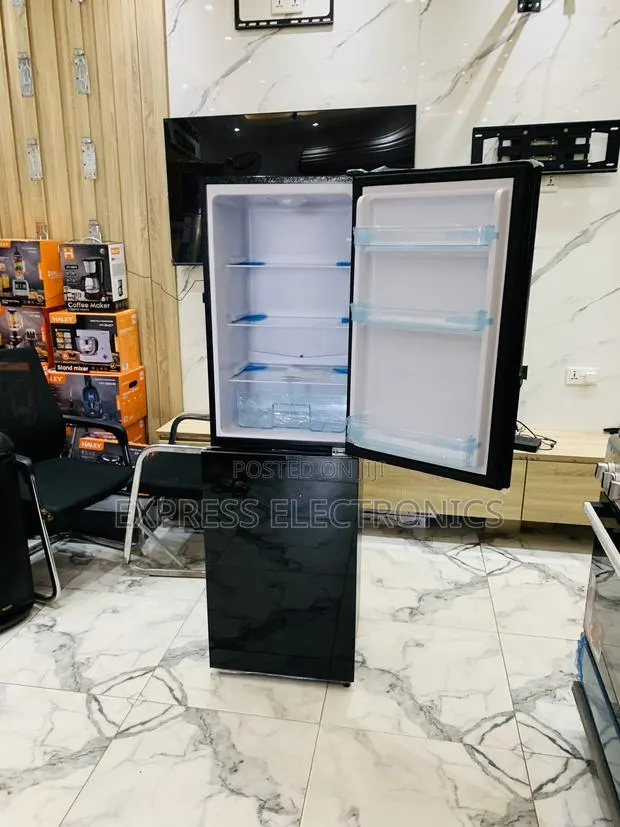 Limited Stock Black Mirror Double Door Fridge Nasco Nasd2-24fl · Photo 1