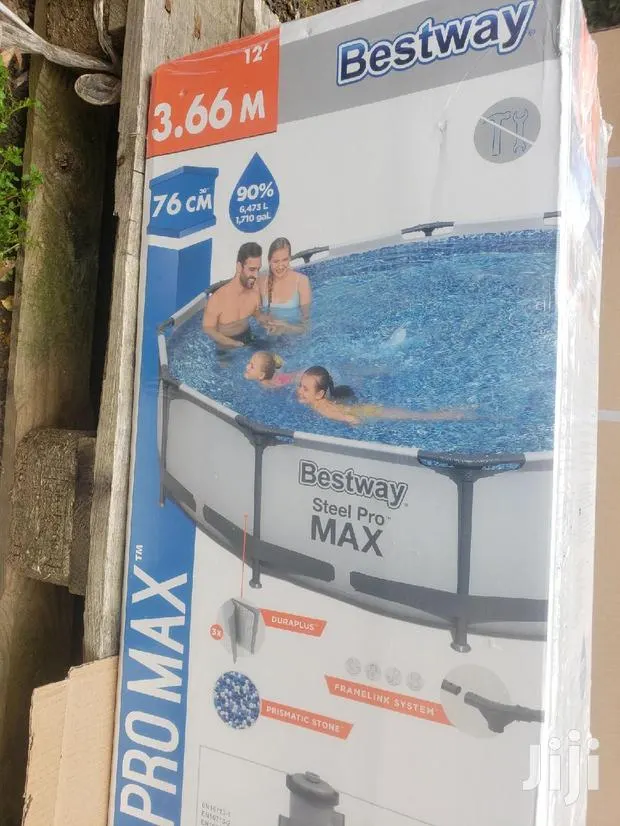 12ft Frame Pool Metal Frame 366cm With Pump · Photo 1