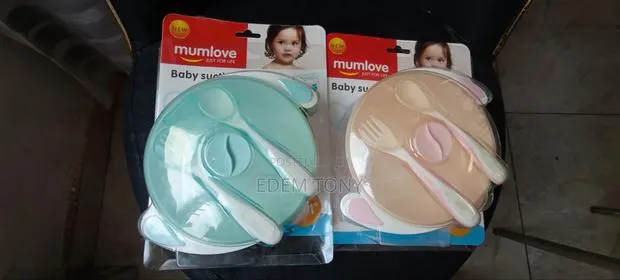 Mumlove Baby Suction Bowl Feeding Sets With Fork and Spoon · Photo 1