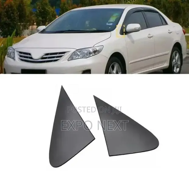 Toyota Corolla 2007-2013 frontSide Mirror Corner Triangle Cover Black · Photo 1