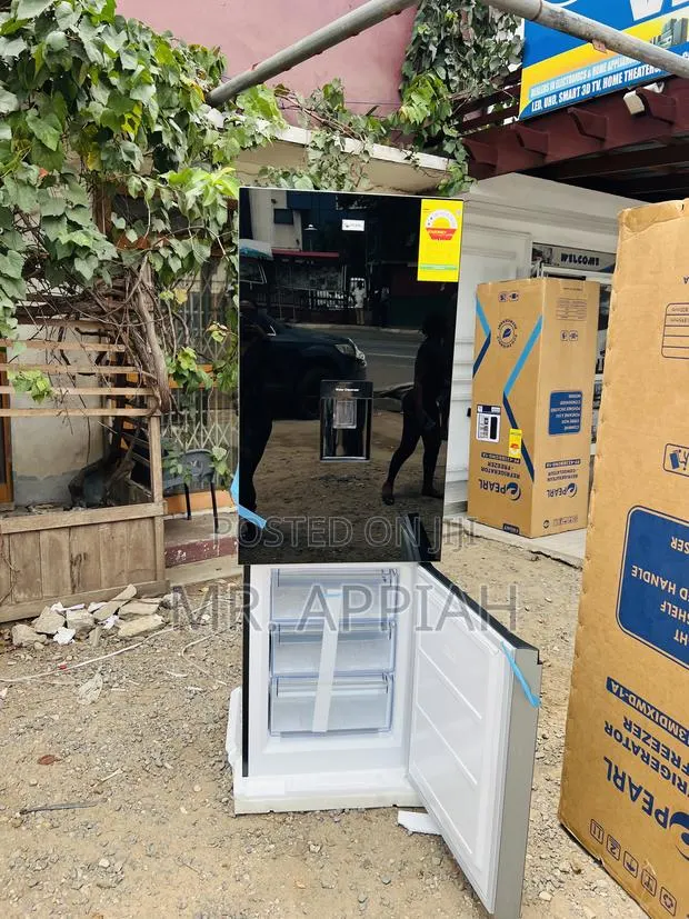 Lovely Design Pearl PF-433BBGWD-A1 Bottom Mount Freezer Fridge(Black) · Photo 1