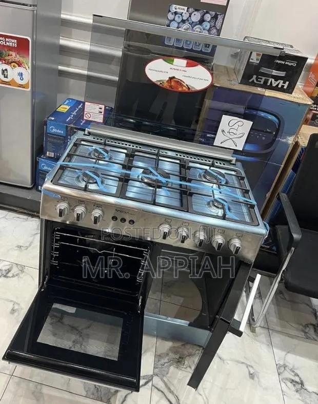 Effortless Affordable Mediatech 5 Gas Burner With Oven Grill(Gray) · Photo 1