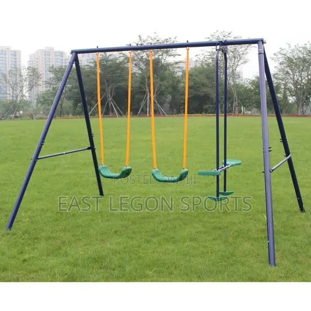 Playground Swing Seesaw 2 in 1 New Metal Frame · Photo 1