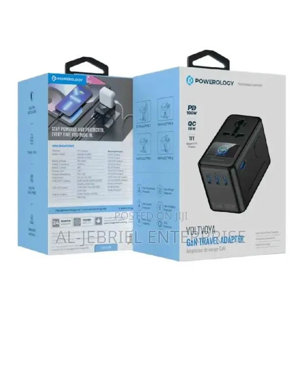 Powerology Travel Adapter With PD 100W · Photo 1