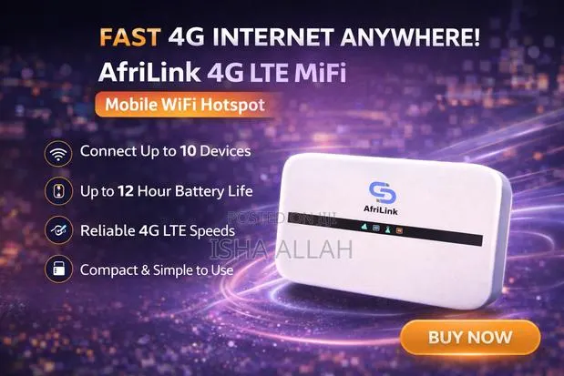 Afrilink Turbonet 4g – Pocket Wifi Power · Photo 1