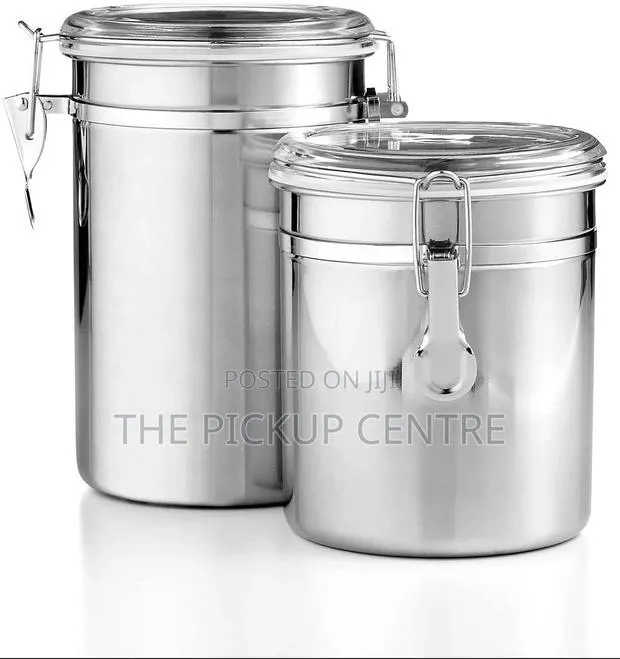 Martha Stewart 2 Piece Stainless Steel Canister Set · Photo 1