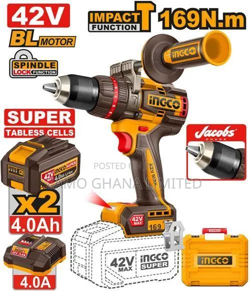 Brushless Cordless Impact Drill - Cidli · Photo 1