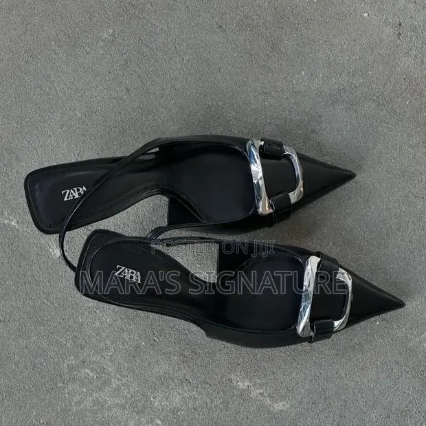 Zara Slingback Pointed Tie Buckle Heel · Photo 1