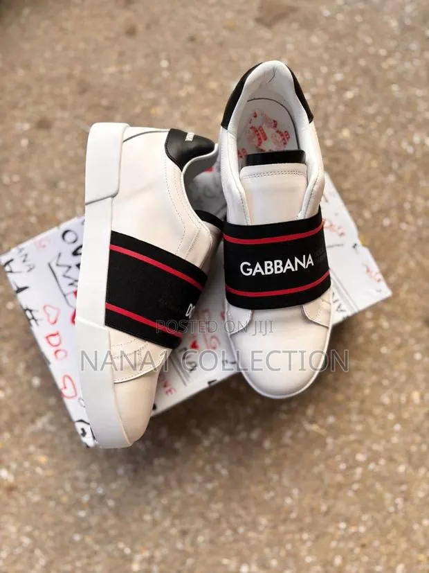 Dolce Gabbana White Leather Portofino Sneakers · Photo 2