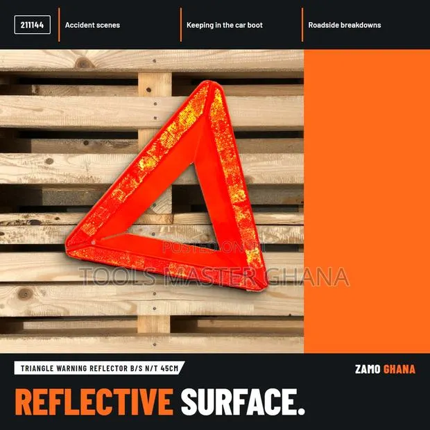 Triangle Warning Reflector B/S N/T 45Cm - 211144 · Photo 1