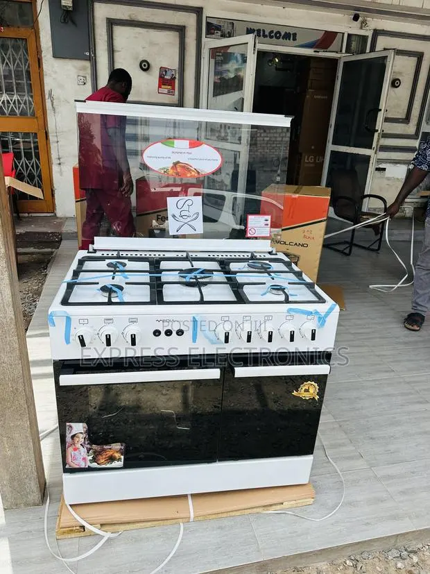 Nice Design White Gas Cooker Oven Rotisserie 5b 60/90 · Photo 1