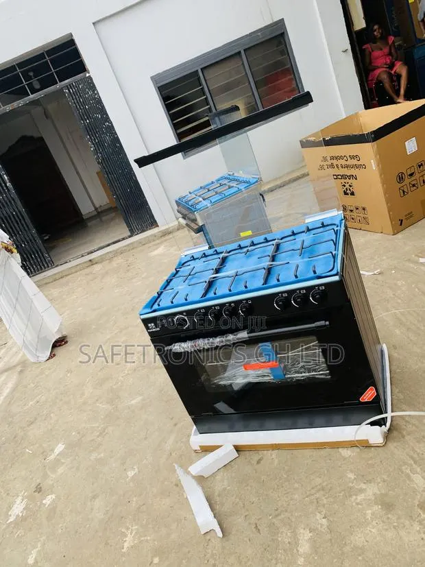 Choose New Nasco 90×60 5 Burner Gas Cooker W/ Grill Black · Photo 1