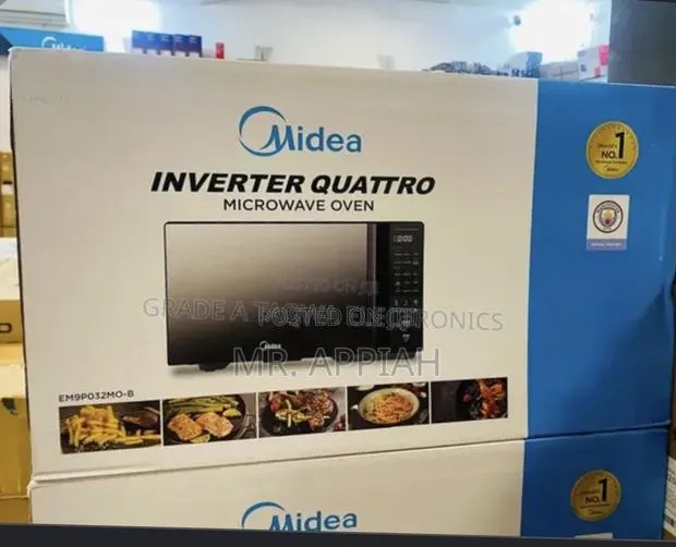 Fresh in Box Midea 900Watt Inverter Quattro Microwave(Em9p032mo-B) · Photo 1