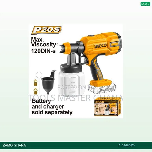 Lithiumion Spray Gun 20v - Csgli2003 · Photo 1