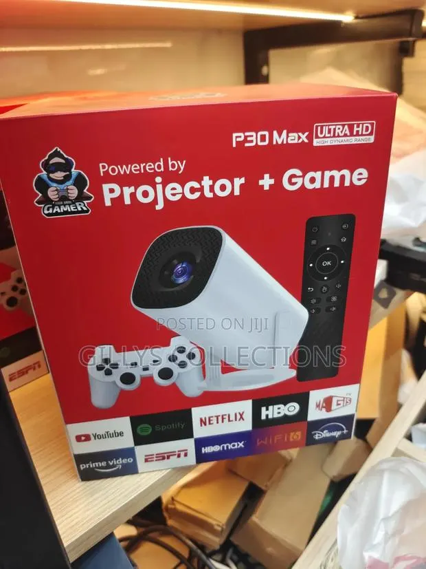 P30 Max Android 4K Projector + Video Game Console Combo · Photo 1
