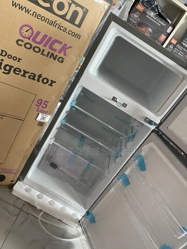 95L Double Door Fridge With Adjustable Shelves · Photo 1