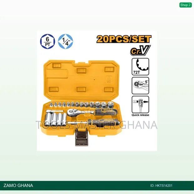 20 PCS 1/4" Socket - Hkts14201 · Photo 1