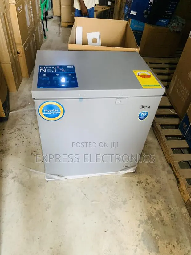 Lovely New Grey Color Chest Freezer Midea 198l · Photo 1
