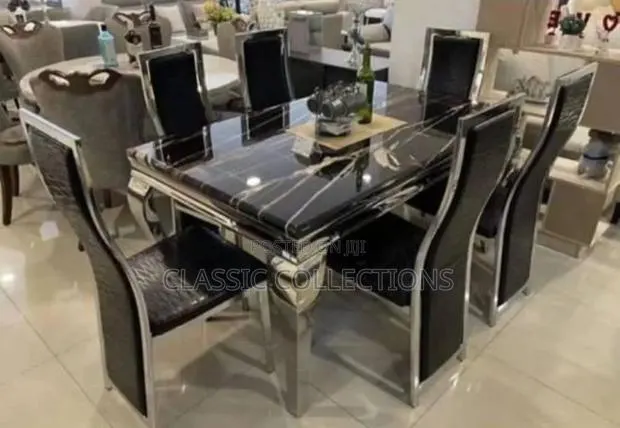 6 Seater Dining Set- Marble Top · Photo 1
