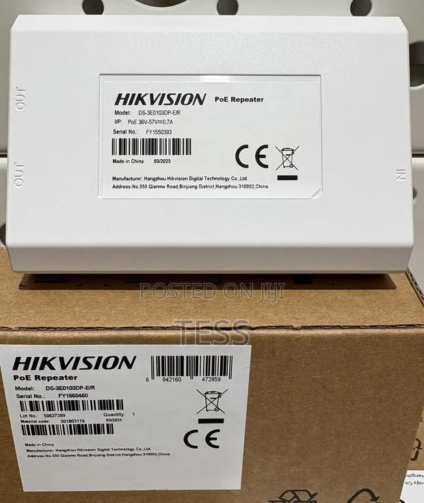 Hikvision 100mbps Poe Extender Repeater Ds-3e0103dp-E/R · Photo 1