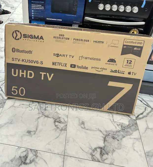 Newly Sealed Sigma 50 Inch Smart Led Uhd Android Frameless Tv · Photo 1