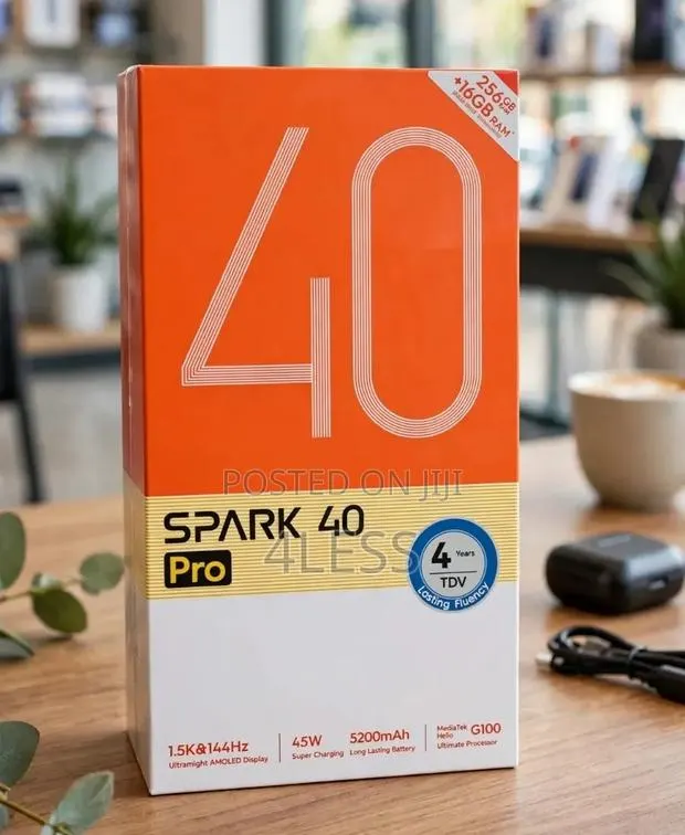 New Tecno Spark 40 Pro 256 GB Black · Photo 1
