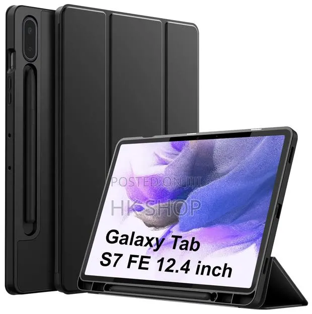 Smart Case for Samsung Tab S7 FE (12.4 In) Tri-Fold Flip Folio Cover · Photo 1