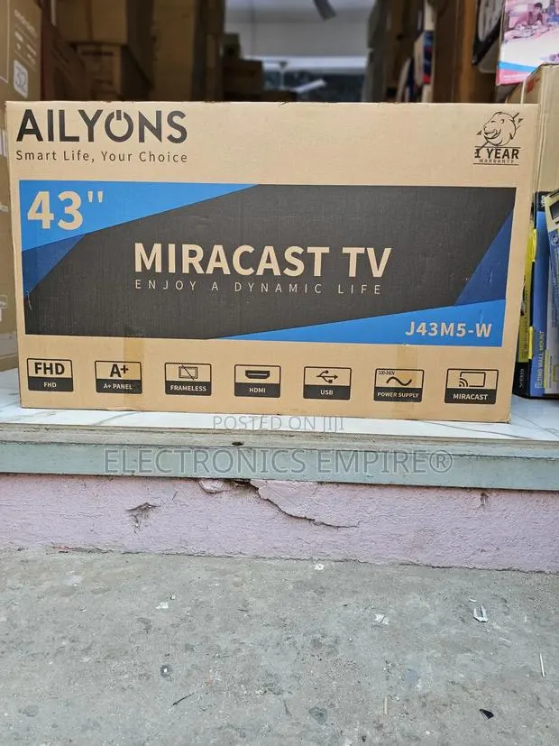 Ailyons 43" FHD Digital Satellite Miracast · Photo 1