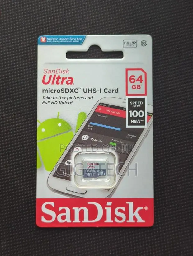 Sandisk Micro Sd Card 64gb 100mbps · Photo 1