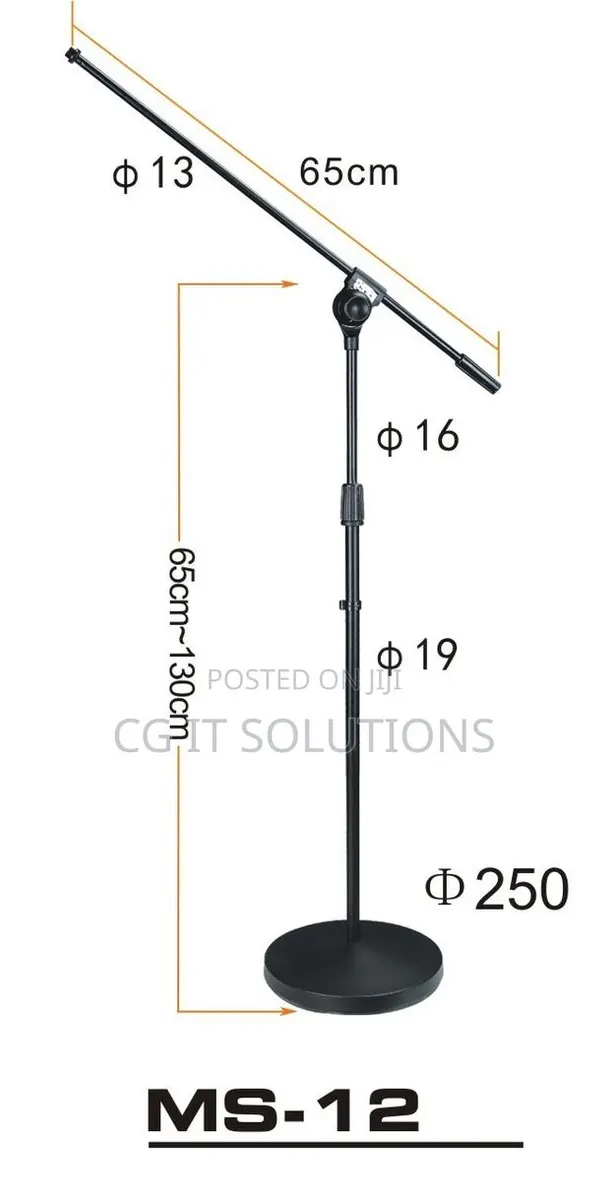 Adjustable Round Base Microphone Stand