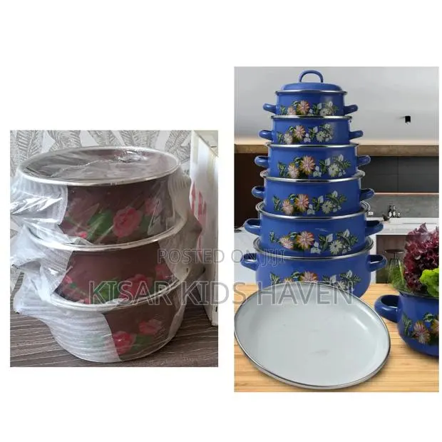 7 Pieces Enamel Bowls Set ( Reduced to Clear) · Photo 1