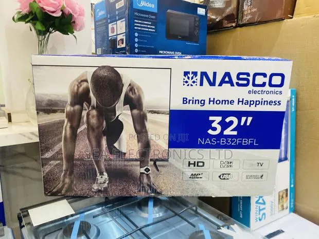 Nasco 32-Inch LED Digital Satellite TV (DVB-T2/S2) – HDMI & USB · Photo 1