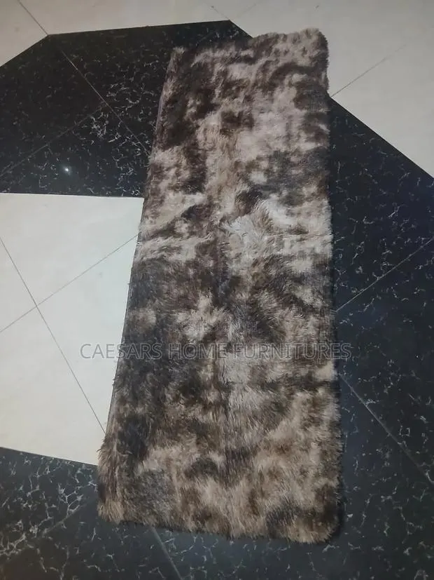 Luxury Coffee Brown Gradient Shaggy Bedside Runner - 60x160cm · Photo 1