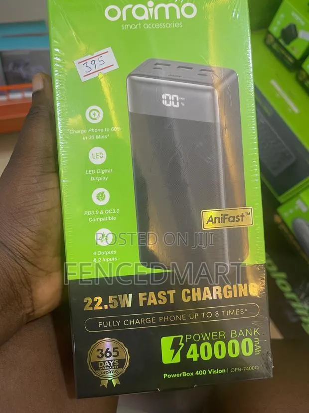 Oraimo PowerBox 400 Vision 40000mAh 22.5W Fast Charging Power Bank · Photo 1