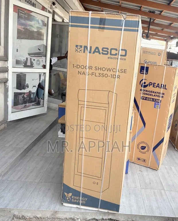 Unique Nasco Nas-Fl350-1dr Single Door Electric Fridge(Gray)Glass · Photo 1