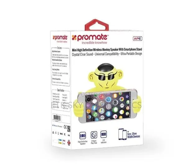 Promate Mini High Definition Wireless Monkey Speaker Smartphone Stand · Photo 1