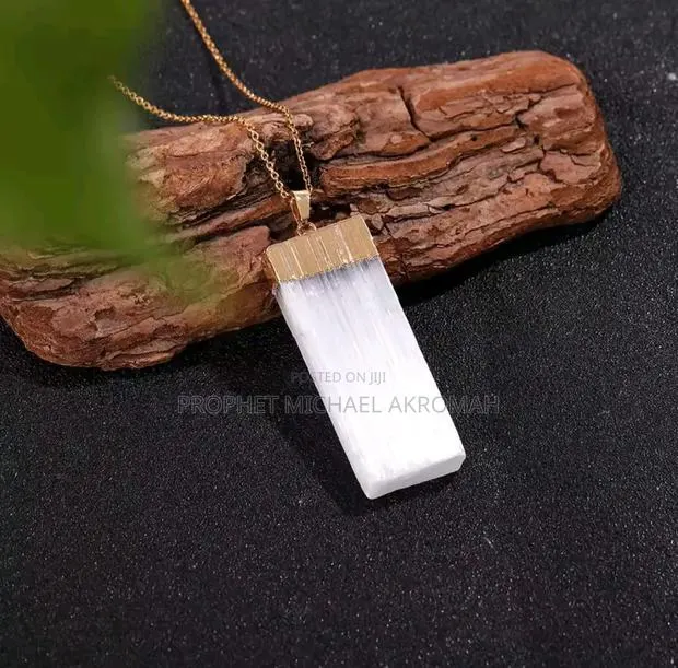 Selenite Crystal Pendant or Satin Spar Selenite · Photo 1